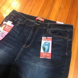 NWT high rise butt lifting wax jeans